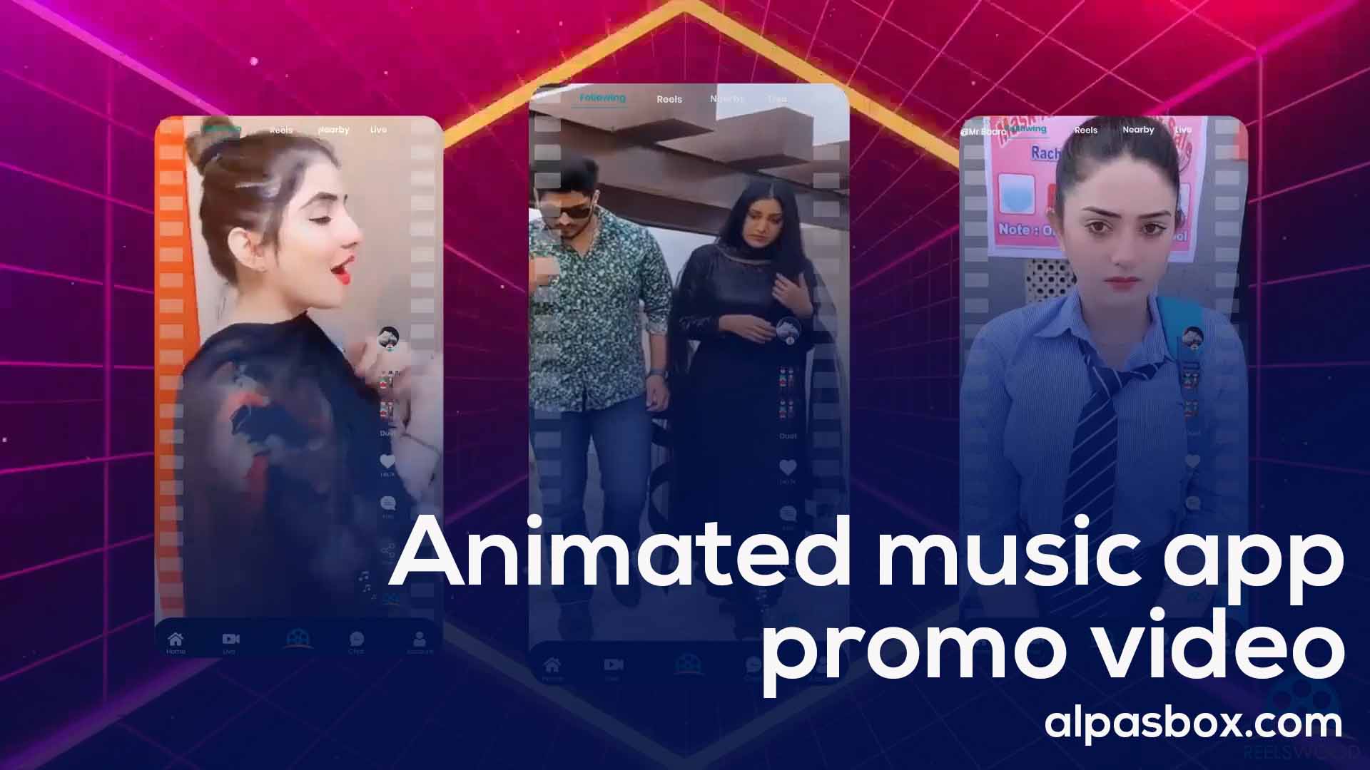 Animated music app promo video